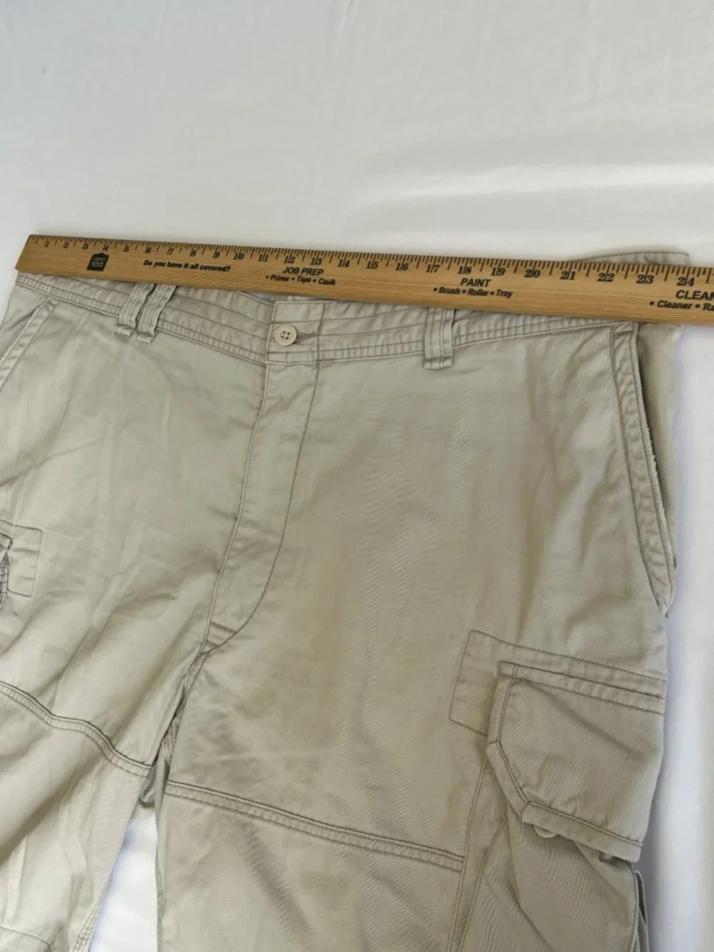 Polo Ralph Lauren Men Cargo Shorts Size 48 Khaki Tan 100% Cotton‎ Big Tall
